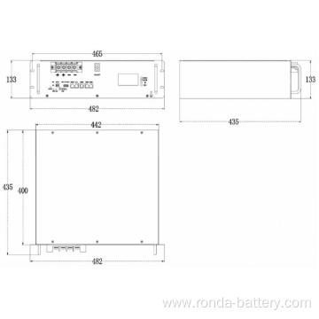 25.6V 100Ah LiFePO4 Battery Rack Home Energy Storage